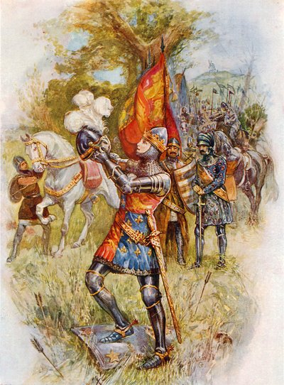 Edward, the Black Prince, at the Battle of Crecy by Joseph (after) Finnemore