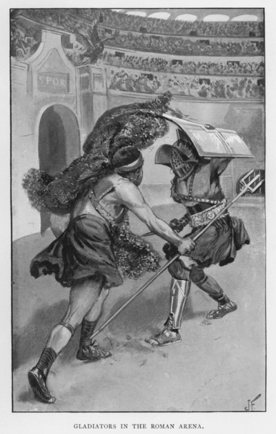 Gladiators in the Roman Arena by Joseph (after) Finnemore