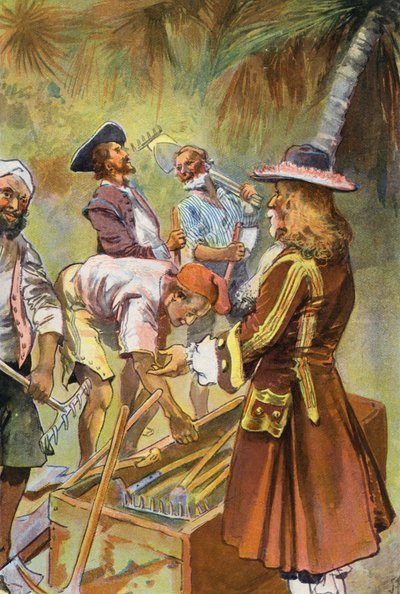 Robinson Crusoe: I Gave Every Man a Digging Spade by Joseph (after) Finnemore
