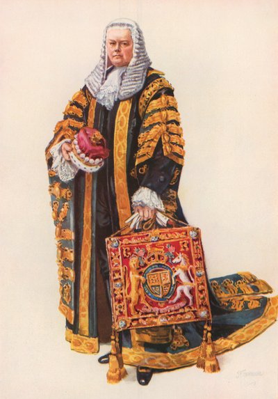 The Lord Chancellor in His Coronation Robes by Joseph (after) Finnemore