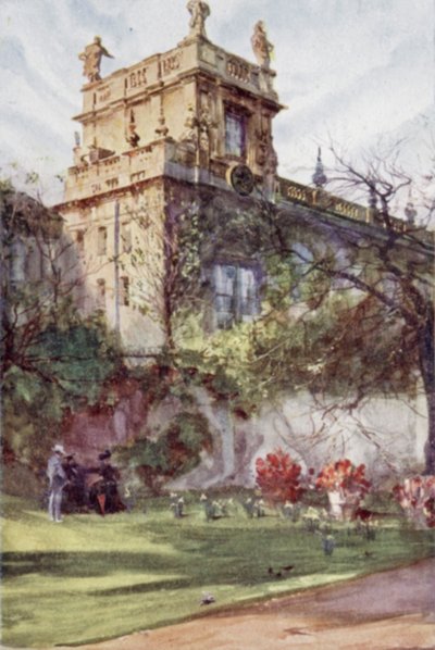 Trinity College Chapel, from Balliol Gardens by Joseph (after) Finnemore