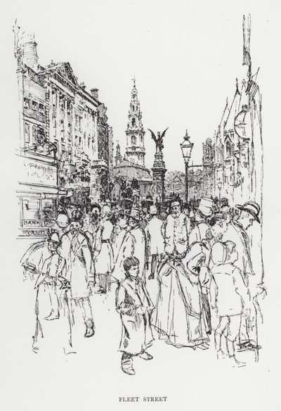Fleet Street by Joseph (after) Pennell