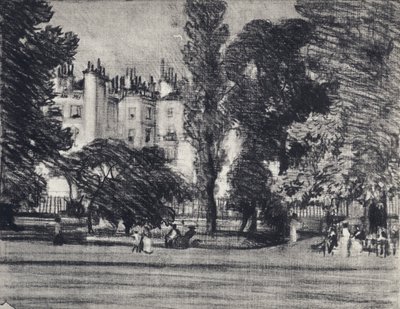 Park Lane, from the Park by Joseph (after) Pennell