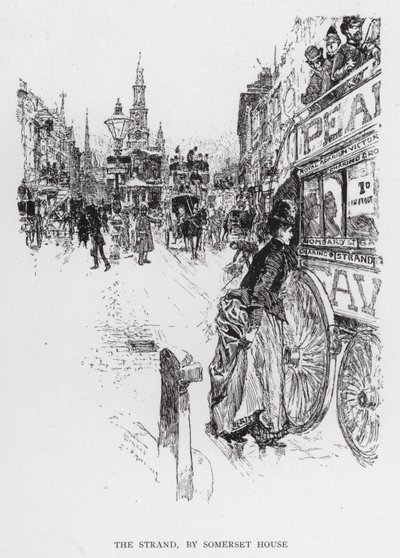The Strand, by Somerset House by Joseph (after) Pennell