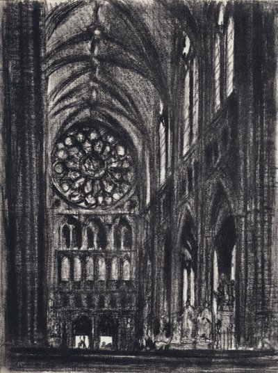 The Transept, Westminster (litho) by Joseph (after) Pennell