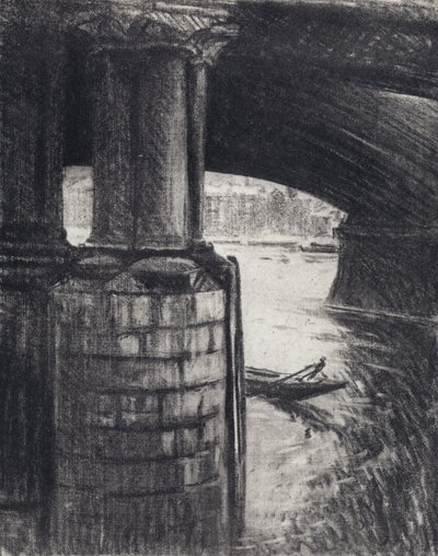 Under Blackfriars (lithograph) by Joseph (after) Pennell
