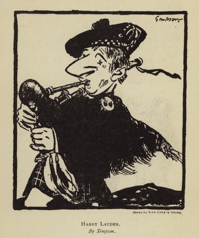 Harry Lauder, Scottish singer and comedian by Joseph (after) Simpson