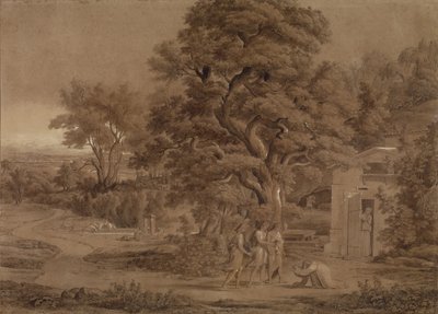 Landscape with Abraham and the Three Angels in the Valley of Mamre by Joseph Anton Koch