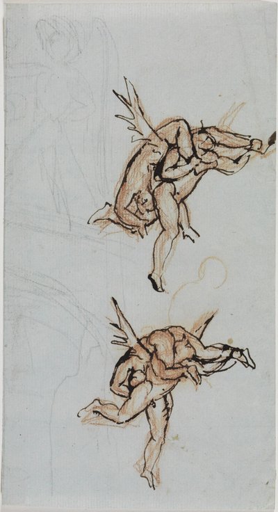 Study of the Councillor of Lucca (Dante Inferno, Canto 21, V 34) by Joseph Anton Koch