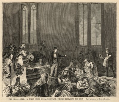 A Night Scene in Grace Church by Joseph Becker