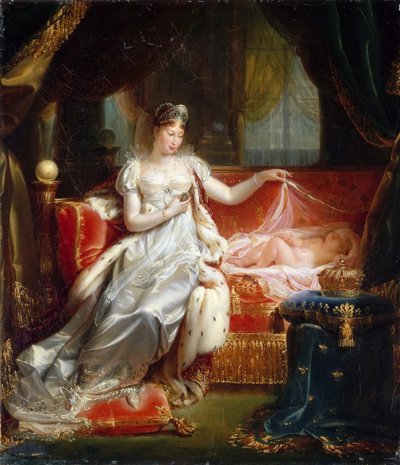 Empress Marie-Louise With the Sleeping King of Rome by Joseph Boniface Franque