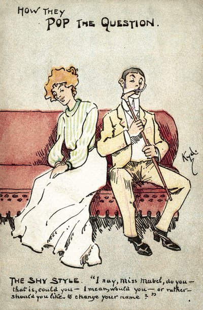 How to pop the question, the shy style by Joseph Clayton  Clarke