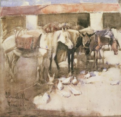 A Sangar in Morocco by Joseph Crawhall