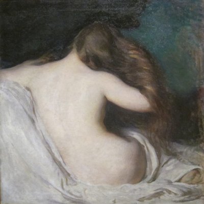 Woman Drying Her Hair by Joseph DeCamp