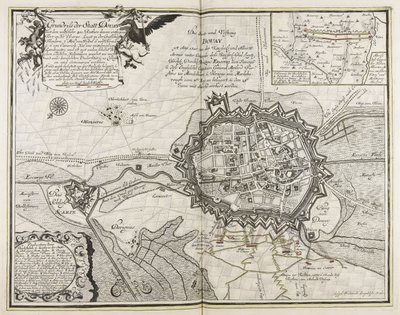 Plan of the City of Douay with the Fort about 800 Rods Away on the Escarpe, Located in the County of Flanders, 7 Miles from Lille, 6 from Tournai and 6 from Cambrai, with Many Beautiful Churches by Joseph Friedrich Leopold