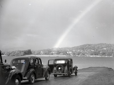 Cars parked at Loughrigg Tarn by Joseph Hardman