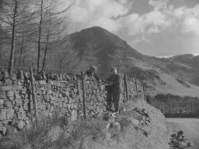 Two Wallers Working on Wall by Joseph Hardman