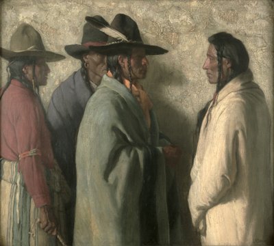 Young Chiefs Mission, c.1919 by Joseph Henry Sharp