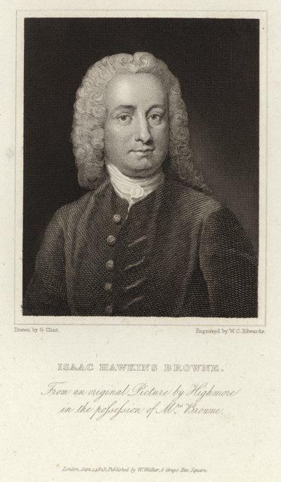 Isaac Hawkins Browne - English Writer and Politician by Joseph Highmore