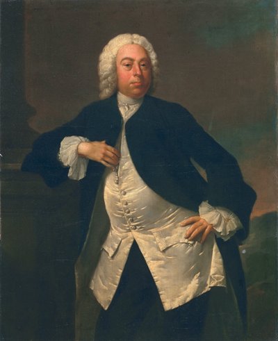 Man in a white silk waistcoat by Joseph Highmore