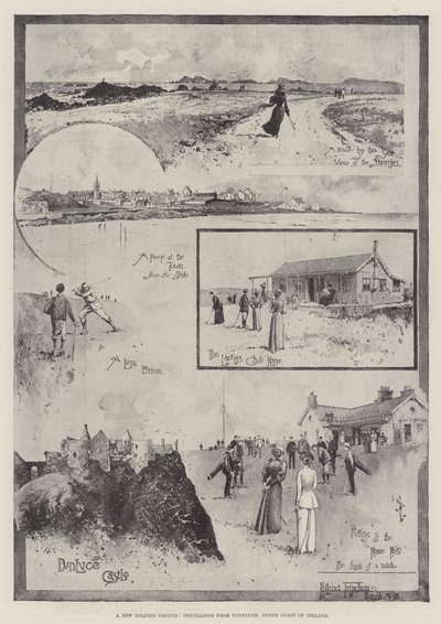 A New Golfing Ground, Pencillings from Portrush, North Coast of Ireland by Joseph Holland Tringham