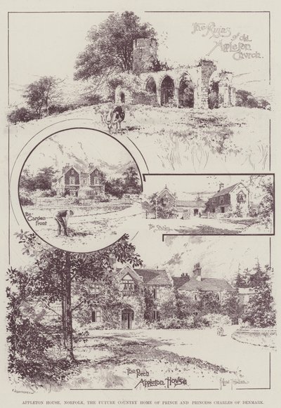 Appleton House, Norfolk, the Future Country Home of Prince and Princess Charles of Denmark by Joseph Holland Tringham