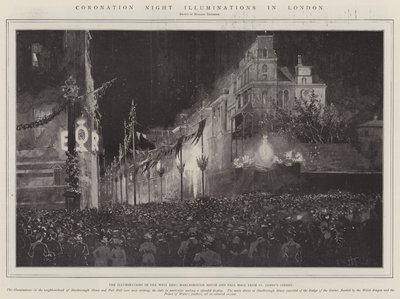 Coronation Night Illuminations in London by Joseph Holland Tringham