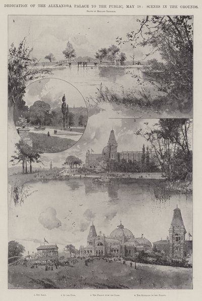 Dedication of the Alexandra Palace to the Public, 18 May, Scenes in the Grounds by Joseph Holland Tringham