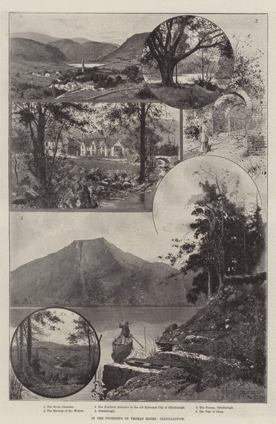 In the Footsteps of Thomas Moore, Glendalough by Joseph Holland Tringham