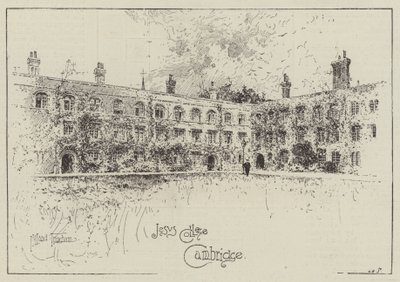 Jesus College, Cambridge by Joseph Holland Tringham