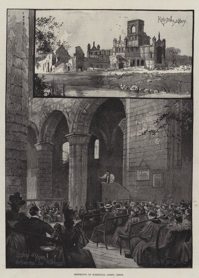 Reopening of Kirkstall Abbey, Leeds by Joseph Holland Tringham