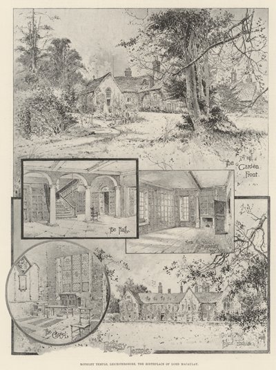 Rothley Temple, Leicestershire, the Birthplace of Lord Macaulay by Joseph Holland Tringham