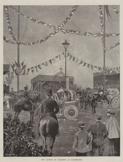 The Battle of Flowers at Eastbourne by Joseph Holland Tringham