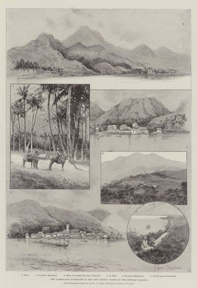The Lamentable Hurricane in the West Indies, Scenes in the Leeward Islands by Joseph Holland Tringham
