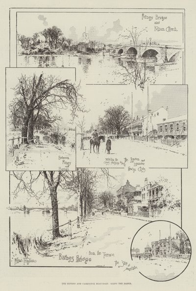 The Oxford and Cambridge Boat-Race, along the Banks by Joseph Holland Tringham