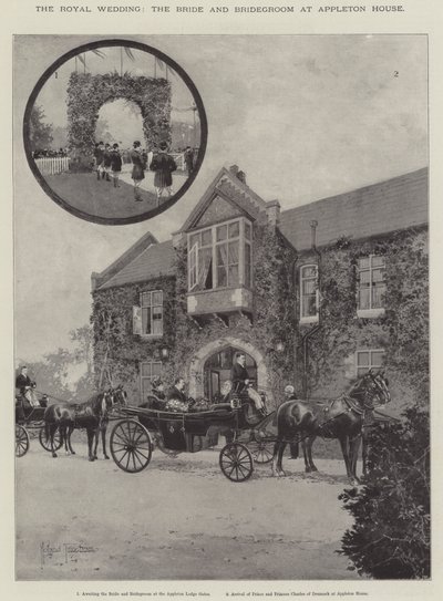 The Royal Wedding, the Bride and Bridegroom at Appleton House by Joseph Holland Tringham