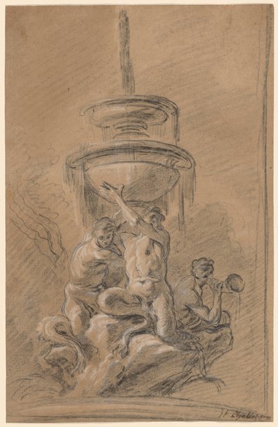 A Fountain with Three Tritons by Joseph Ignace François Parrocel