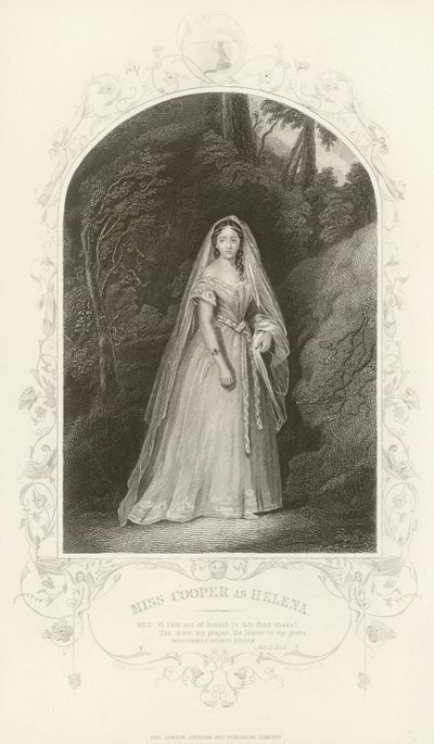Miss Cooper as Helena, A Midsummer Night