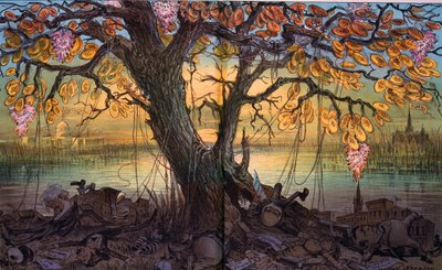 The Deadly Upas Tree of Wall Street by Joseph Ferdinand Keppler by Joseph Keppler