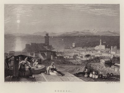 Rhodes by Joseph Mallord William (after) Turner
