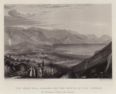 The Dead Sea, Jericho and the Mouth of the Jordan, the Mountains of Moab in the Distance by Joseph Mallord William (after) Turner