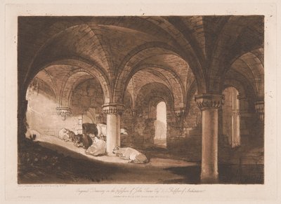 Crypt of Kirkstall Abbey by Joseph Mallord William Turner