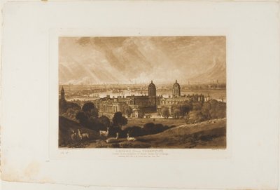London from Greenwich, Plate 26 from Liber Studiorum by Joseph Mallord William Turner