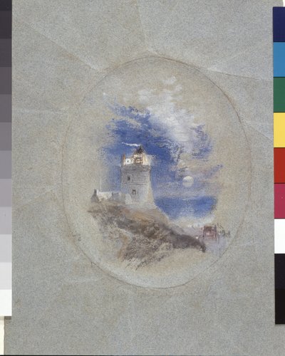 Lowestoffe Lighthouse by Joseph Mallord William Turner