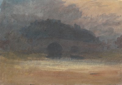 The Bridge over the River Rye at Helmsley, with the Castle Beyond by Joseph Mallord William Turner