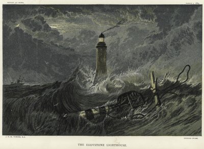 The Eddystone Lighthouse on the Eddystone Rocks by Joseph Mallord William Turner