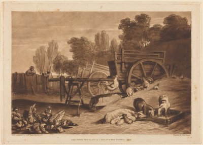 The Farm-yard with the Cock by Joseph Mallord William Turner