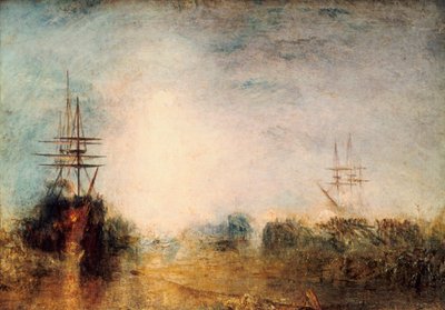 Whalers Boiling Blubber Entangled in Flaw Ice, Endeavouring to Extricate Themselves by Joseph Mallord William Turner