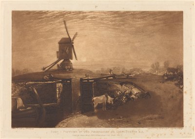 Windmill and Lock by Joseph Mallord William Turner and William Say