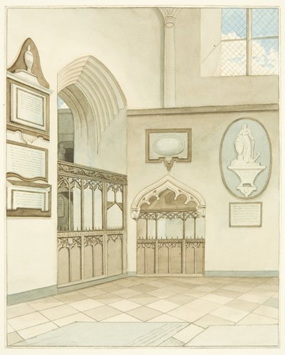 End of South Transept of Bristol Cathedral by Joseph Manning